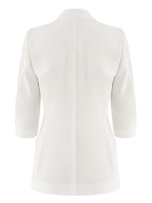 Women's Suit Jacket Summer 3/4 Sleeve Blazer Business Casual One Button Outfits for Work