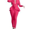 51UXDHoRgtL.jpg Sexy 2 Piece Outfits for Women Long Sleeve Solid Blazer with Pants Casual Elegant Business Suit Sets
