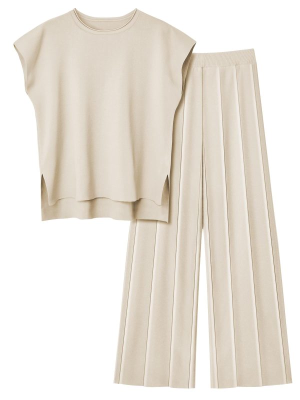 2 Piece Sets for Women Summer Vacation 2025 Lounge Outfits Matching Two Pcs Spring Knit Tracksuits Sweat Suits