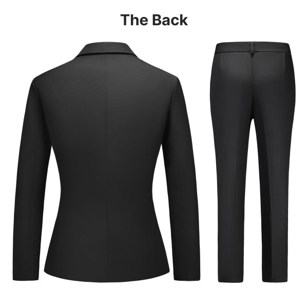 Women's Business Solid Suit 2 Piece Slim Fit Classic Blazer Pants Set for Women Formal Office