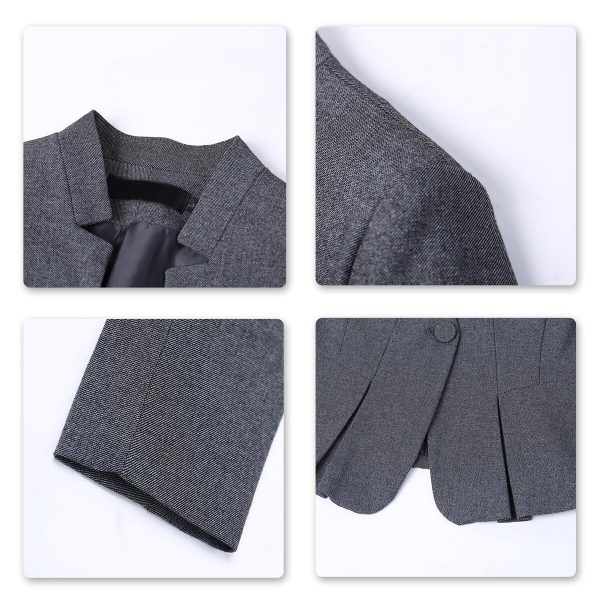 Women's Elegant Business 2 Piece Office Lady Suit Set Work Blazer Pant
