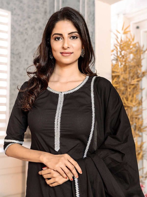 Indian Kurti for Womens With Palazzo Dupatta|| Rayon Lace Work Sarara Style Kurta Kurtis Tunic For Women