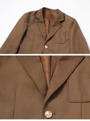 Women's Two Buttons Blazer Work Office Suit Jacket Notch Lapel Tuxedos Coat with Pockets