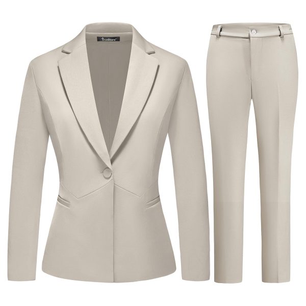 Women's Business Suits for Work Professional 2 Piece Slim Fit Outfits for Women