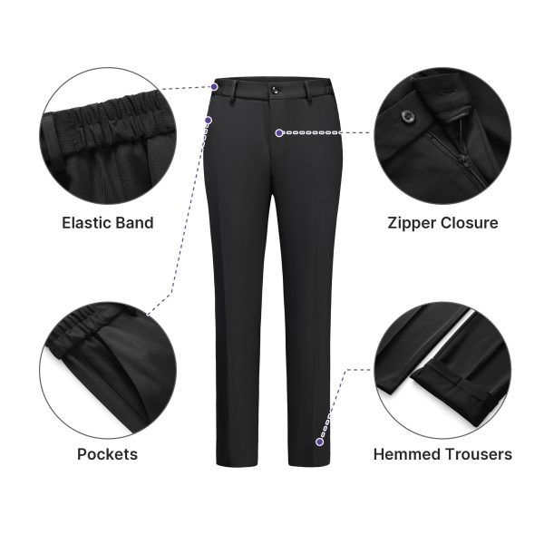 Women's Business Solid Suit 2 Piece Slim Fit Classic Blazer Pants Set for Women Formal Office