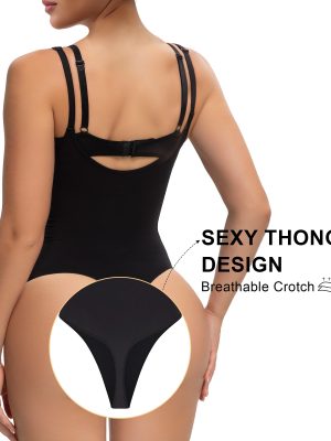 Open Bust Shapewear Tummy Control Bodysuits for Women Seamless Compression High Waisted Body Shaper
