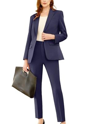 Women's Suits for Work Professional, Dressy Pant Suits for Women 2 Piece Outfits, Business Suit Set for Work