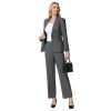 Women's Suits 2 Piece Blazer Pants Set Peak Lapel One Button Business Outfits for Work Professional