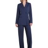 Women's 2 Piece Suit Two Button Business Casual Office Work Outfits Dressy Blazer Wide Leg Pants Set