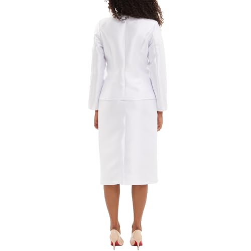 Women's 3 Piece Church Suits for Formal Occasions with Handmade Diamond Buckle Elegant Dress Business Sets