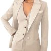 Women's 3 Pieces Pants Suit Office Lady Suit Blazer Vest Pants Business Suit Casual for Women Tuxedo Suits Set