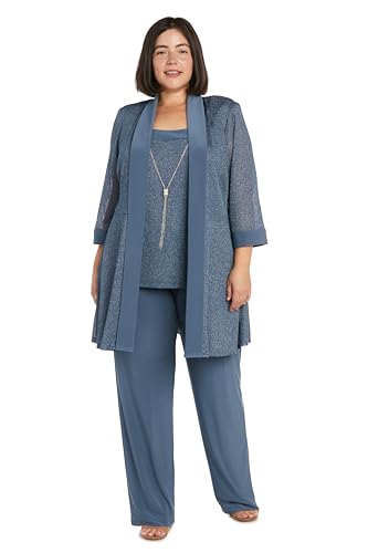Women s Two-Piece Metallic & Satin Pant Set
