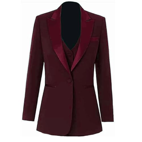 Women's 3 Pieces Pants Suit Office Lady Suit Blazer Vest Pants Business Suit Casual for Women Tuxedo Suits Set
