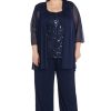 Womens Sequined 3PC Pant Suit