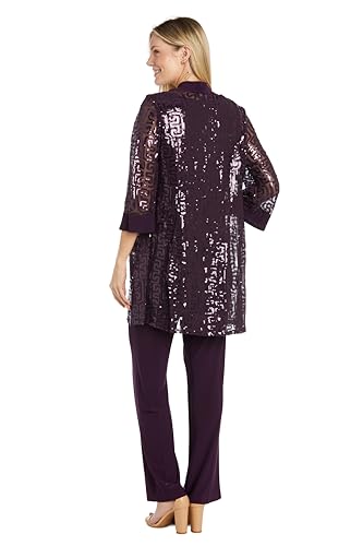 3PC Sequined Sleeveless Top, Jacket & Ity Duster Pant Set