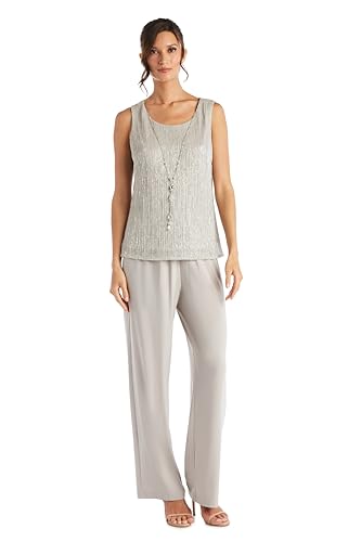 Womens 3PC Metallic Pant Suit