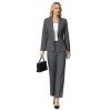Women's Suits 2 Piece Blazer Pants Set Peak Lapel One Button Business Outfits for Work Professional