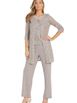 Women's Pearl Glow Lace Pant Set