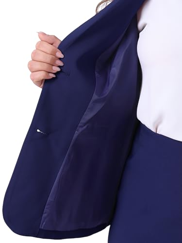 Plus Size Blazer and Skirt Suit Sets for Women 2 Piece Outfits Business Casual Suit Sets