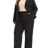 Plus Size Suit Two Piece Outfits for Women Business Office Blazer Jacket and Pants Suit Set