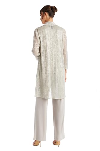 Womens 3PC Metallic Pant Suit