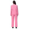 Women's 2 Piece Business Suit Single Breasted Blazer Pant Set Slim Fit for Work Office Daily Wear