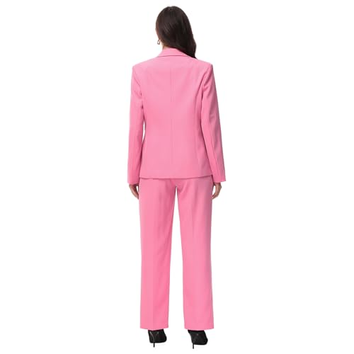 Women's 2 Piece Business Suit Single Breasted Blazer Pant Set Slim Fit for Work Office Daily Wear