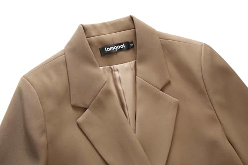 Women's Suit 2 Piece Long Blazer Set Ladies Jacket Pantsuit Casual Outfits for Fall