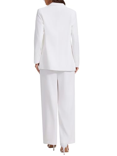 Women's 3 Piece Suit Business Casual One Button Blazer Camisole and Wide Leg Pants Set