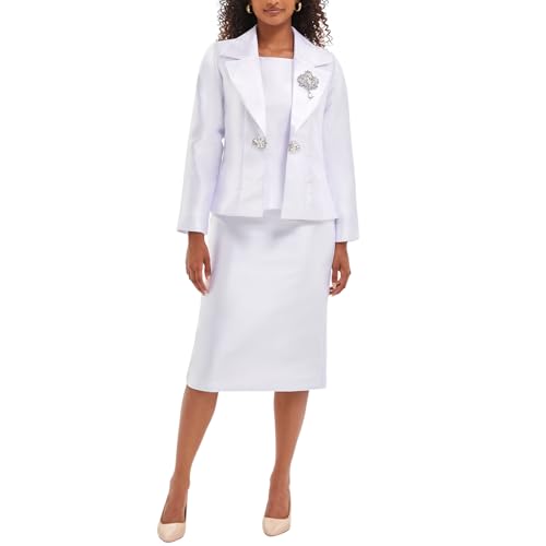 Women's 3 Piece Church Suits for Formal Occasions with Handmade Diamond Buckle Elegant Dress Business Sets