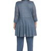Women s Two-Piece Metallic & Satin Pant Set