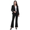 Women Pantsuit Dressy Silver Thread Velvet 2 Piece Suit Set Blazer and Flared Pants