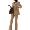 Women's Business Suit Set Double Breasted Two Pieces Office Daily Notch Lapel Jacket Pants