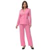 Women's 2 Piece Business Suit Single Breasted Blazer Pant Set Slim Fit for Work Office Daily Wear