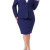 Plus Size Blazer and Skirt Suit Sets for Women 2 Piece Outfits Business Casual Suit Sets