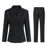 Women's 2 Piece Double Breasted Suit Set Two Button Blazer and Pants