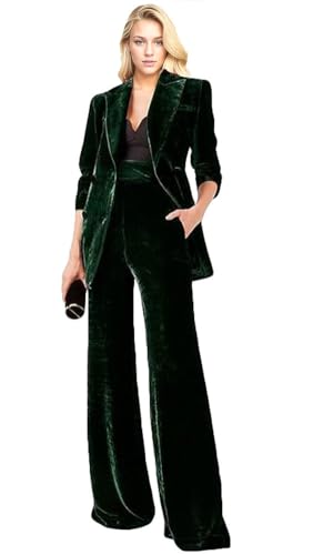Velvet Womens Pant Suit Double Breasted Suit Women Formal Suit Womens Business Suits 2 Piece Set