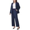 Women's 2 Piece Set Double Breasted Blazer and Pants Suit Business Outfits for Work Office