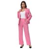 Women's 2 Piece Business Suit Single Breasted Blazer Pant Set Slim Fit for Work Office Daily Wear