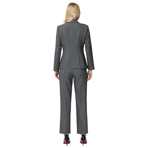 Women's Suits 2 Piece Blazer Pants Set Peak Lapel One Button Business Outfits for Work Professional