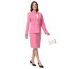 Women's Business Skirt Suit Set 2 Piece Office Outfits Notched Lapel Blazer and Pencil Skirt