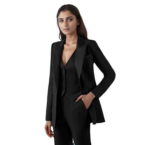 Women's Suiting Pantsuit Business Casual Outfits Women Work Office Pant Suits for Women 3 Piece Set
