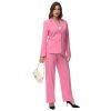 Women's 2 Piece Business Suit Single Breasted Blazer Pant Set Slim Fit for Work Office Daily Wear