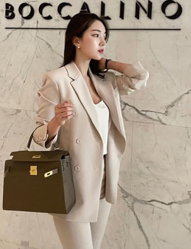 Women's Business Suit Set Double Breasted Two Pieces Office Daily Notch Lapel Jacket Pants