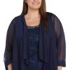 3PC Pant Set Solid Pants Lace Tank Beaded W/Pearl Neckline & Pleated Jacket