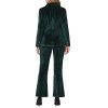 Velvet Pant Suits for Women 2 Piece Set Casual Business Office Vintage Trouser-Suit