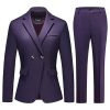 Women's Plaid Suit 2 Piece Set Work Dresses Blazer Pants Suiting for Women Office Outfits