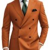 Mens Suits Double Breasted Suit Men Slim Fit 2 Piece Wedding Prom Double Breasted Blazer Groom Suit Pants Sets