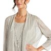 Womens 3PC Metallic Pant Suit