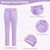 Women's 2 Piece Outfits Two Buttons Business V Neck Blazer Casual Long Sleeve Pants Suits Work Sets